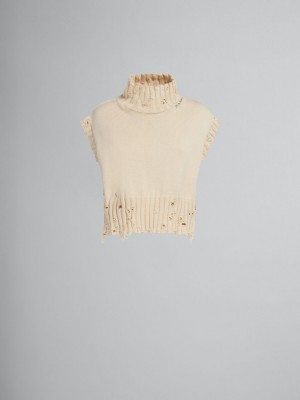 Marni Algodon Cropped Vest Blancos | MMXFT19761