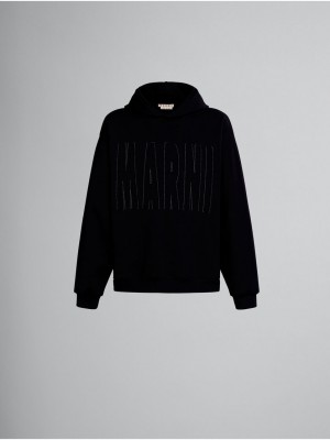 Marni Algodon Sweatshirt With Marni Logo Negros | MXXMI89254