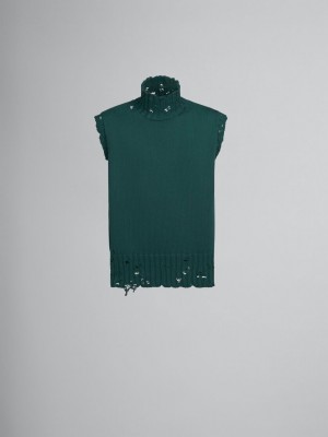 Marni Algodon Vest Verdes | MXEAH34653