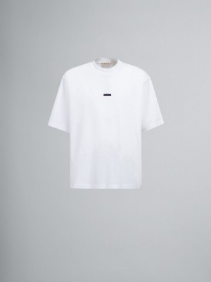 Marni Bio Algodon Jersey T-shirt Blancos | MXXMI14654