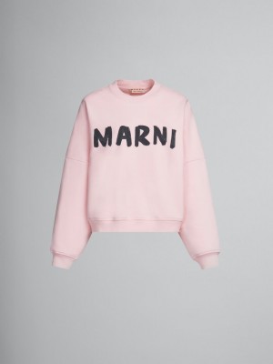 Marni Bio Algodon Sweatshirt With Marni Print Rosas | BMXSO78483