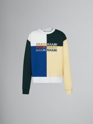 Marni Bio Algodon Sweatshirt With Multi-logo Print Multicolor | XMXBH54086