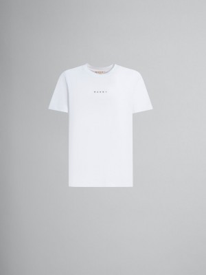 Marni Bio Algodon T-shirt With Logo Blancos | TMXPQ48050