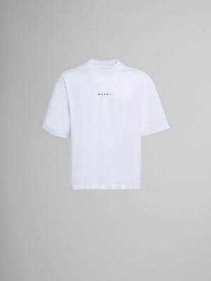 Marni Bio Algodon T-shirt With Logo Blancos | UMXND16315