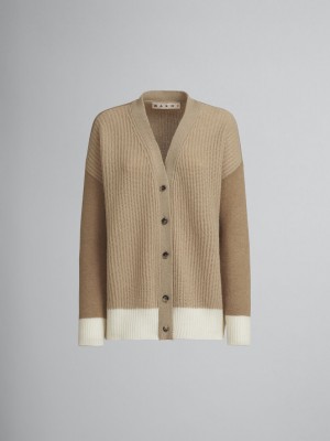 Marni Cashmere V-neck Cardigan Marrom | YMXGT30590