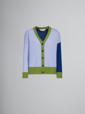 Marni Colour-block Cashmere Cardigan Azules | MXJVR33915