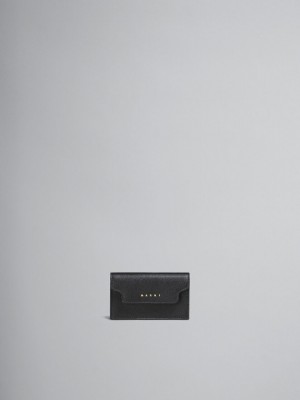 Marni Cuero Business Card Case Negros | MXJBT43275