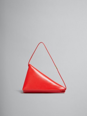 Marni Cuero Prisma Triangle Bag Rojos | SMXNY31641