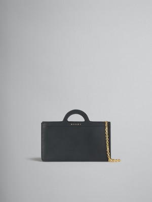 Marni Cuero Tropicalia Long Wallet With Chain Correa Negros | MXEAH84561