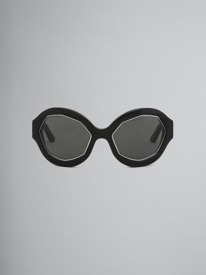 Marni Cumulus Cloud Acetate Negros | LMXTR50452