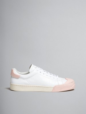 Marni Dada Bumper Sneaker Cuero Blancos Rosas | ZMXNQ43601