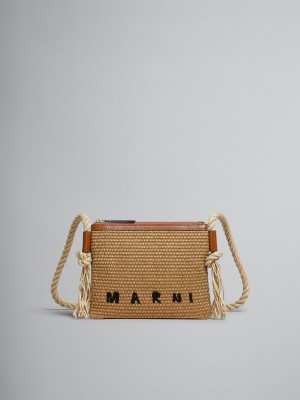 Marni Marcel Summer Bag With Rope Shoulder Stripe Stripes | MXNEJ48260