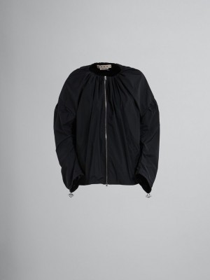 Marni Micro Faillle Corta Jacket Negros | DMXKV75202