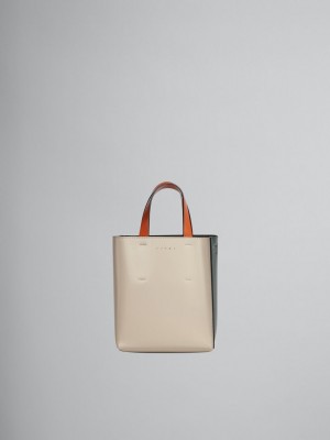 Marni Museo Bag Calfskin With Shoulder Correa Blancos Verdes | QMXUV30557