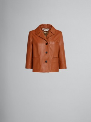 Marni Nappa Cuero Jacket Marrom | SMXVO22607