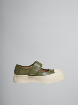 Marni Nappa Cuero Pablo Mary-jane Sneaker Verdes | MXCVG16609