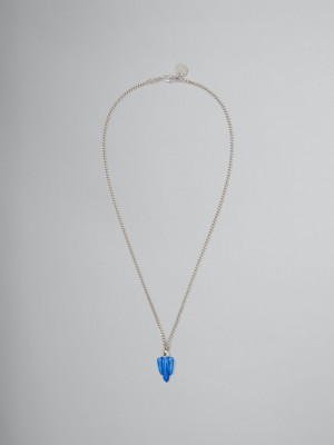 Marni Necklace With Space Ship Charm Azules | QMXUV17178