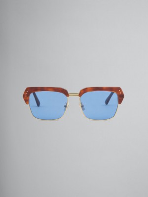 Marni Three Gorges Metal And Acetate Azules | MXZDE50110