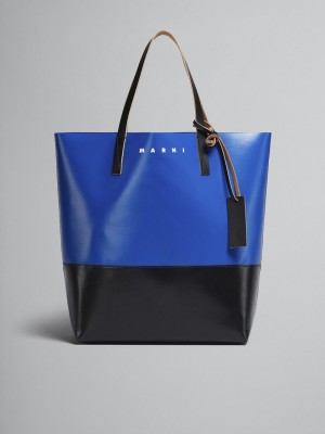 Marni Tribeca Shopping Bag Azules Negros | ZMXMJ81453