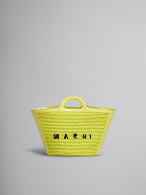 Marni Tropicalia Small Bag Cuero And Raffia Amarillos | EMXHC18961