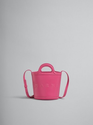 Marni Tropicalia Small Bucket Bag Cuero Rosas | AMXWC12308