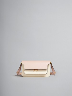 Marni Trunk Bag E/W Cuero Rosas Blancos | MXDFL82323