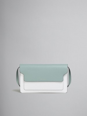 Marni Trunk Clutch Cuero Verdes Claro Blancos Marrom | BMXSD85254