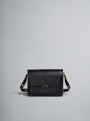 Marni Trunk Medium Bag Cuero Negros | EMXHC62261