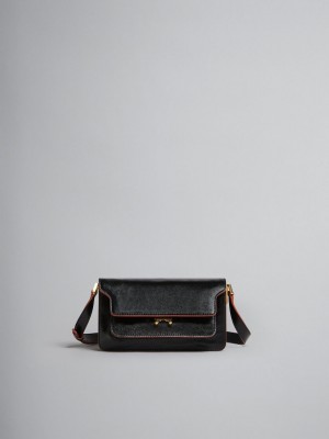 Marni Trunk Soft Bag E/W Cuero Negros | MXJZR74557