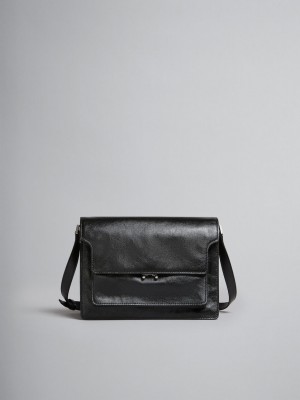 Marni Trunk Soft Large Bag Cuero Negros | LMXTR30146