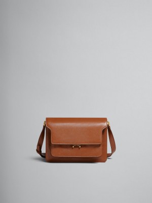 Marni Trunk Soft Medium Bag Cuero Marrom | MXXBR68190