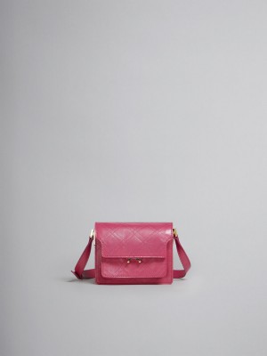 Marni Trunk Soft Mini Bag Cuero Fucsia | SMXNY61414