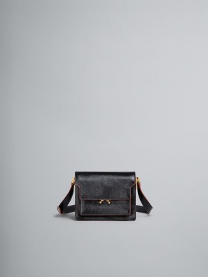 Marni Trunk Soft Mini Bag Cuero Negros | MXJZR65742