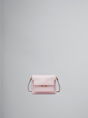 Marni Trunk Soft Mini Bag Cuero Rosas | AMXDF44476