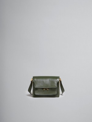 Marni Trunk Soft Mini Bag Cuero Verdes Blancos | MXXMI71581