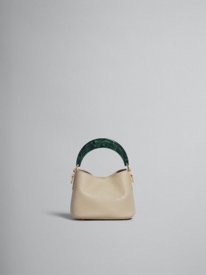 Marni Venice Mini Bucket Bag Cuero Marrom Claro | DMXVO84288