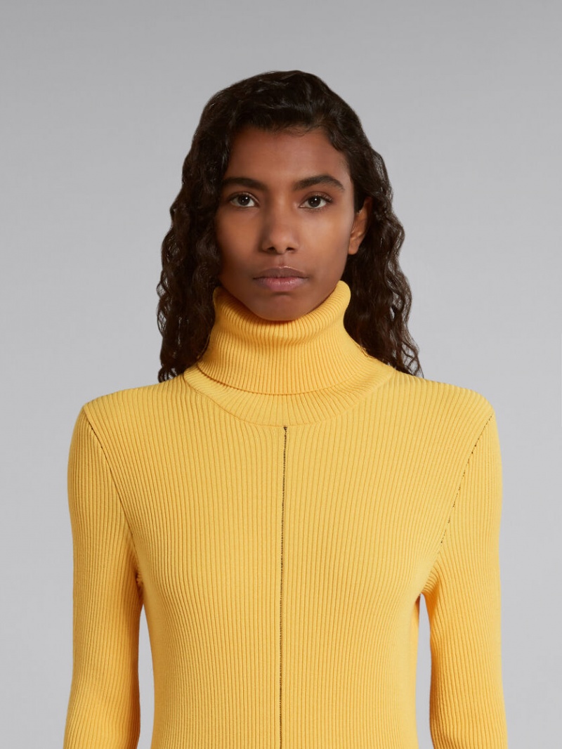 Marni Acanalado With Turtle Neck Amarillos | MXEAH96293