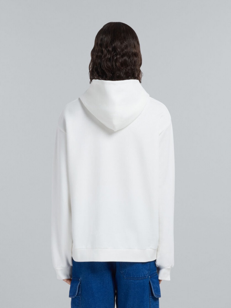 Marni Algodon Sweatshirt With Marni Logo Blancos | MXJZR37976