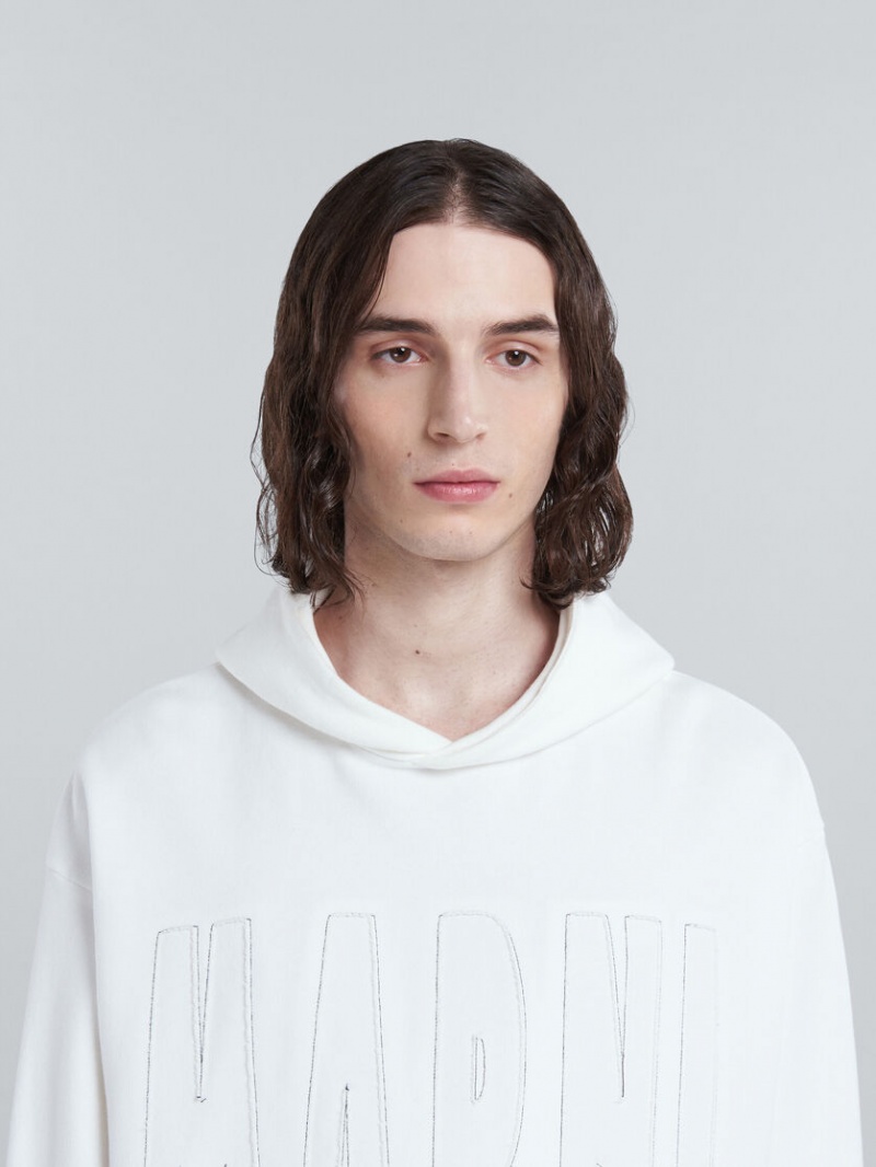 Marni Algodon Sweatshirt With Marni Logo Blancos | MXJZR37976