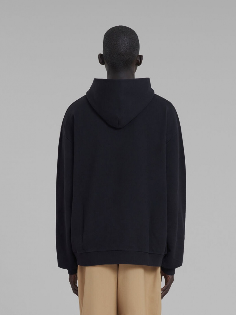 Marni Algodon Sweatshirt With Marni Logo Negros | MXXMI89254