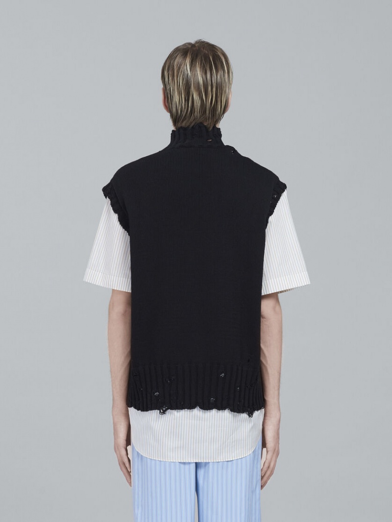 Marni Algodon Vest Negros | EMXHC78054