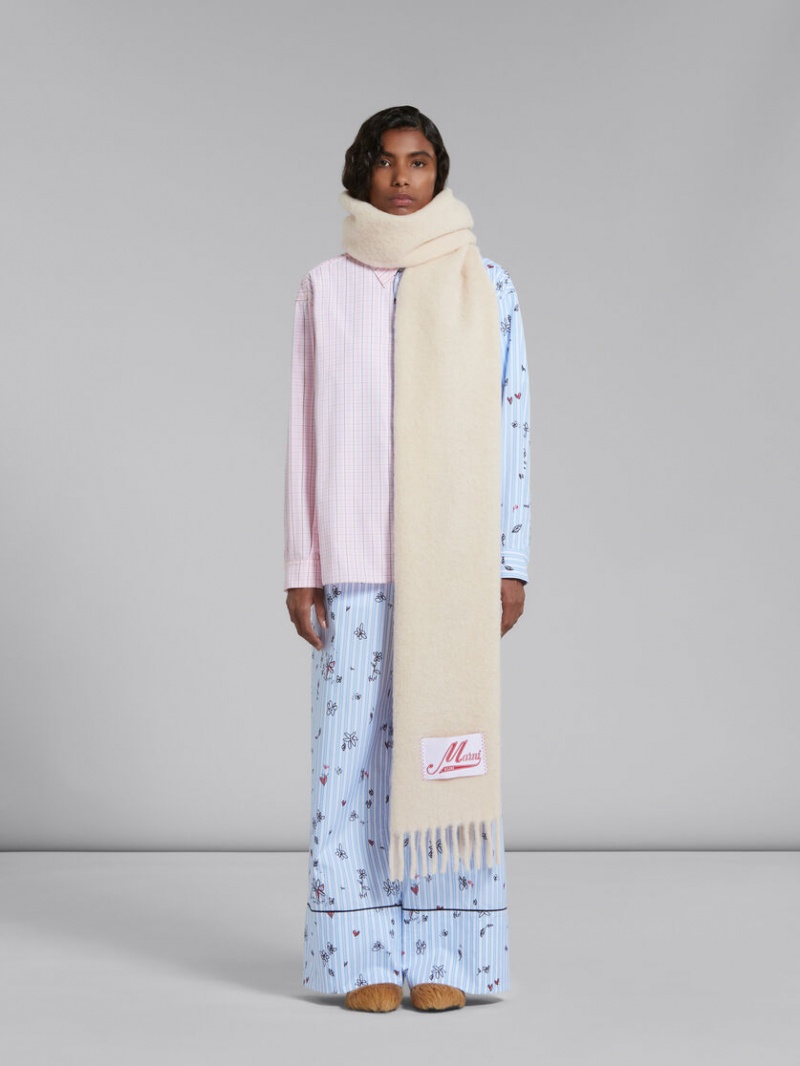 Marni Alpaca Scarf Rosas Rosas | BMXSD87979