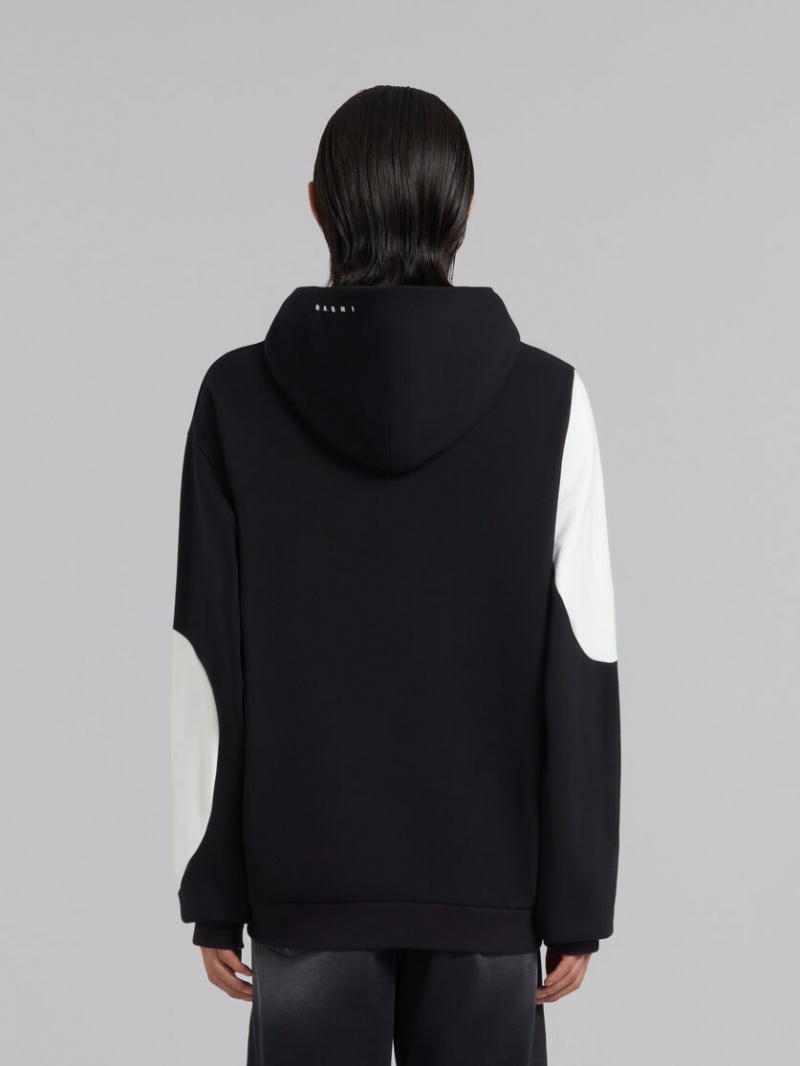 Marni Bio Algodon Hoodie With Maxi Polka Dots Negros | MXJKU22769