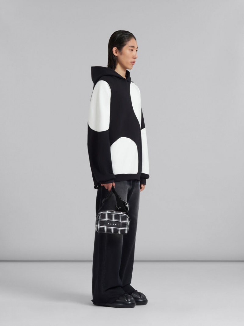 Marni Bio Algodon Hoodie With Maxi Polka Dots Negros | MXJKU22769