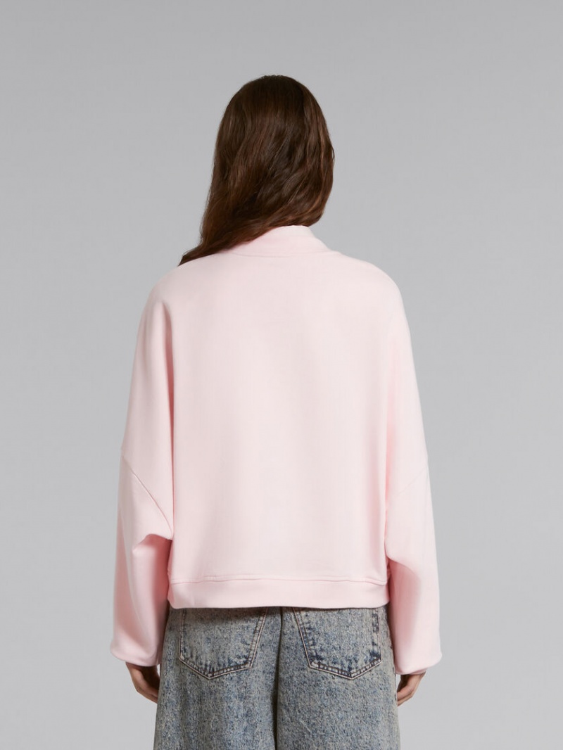 Marni Bio Algodon Sweatshirt With Marni Print Rosas | BMXSO78483