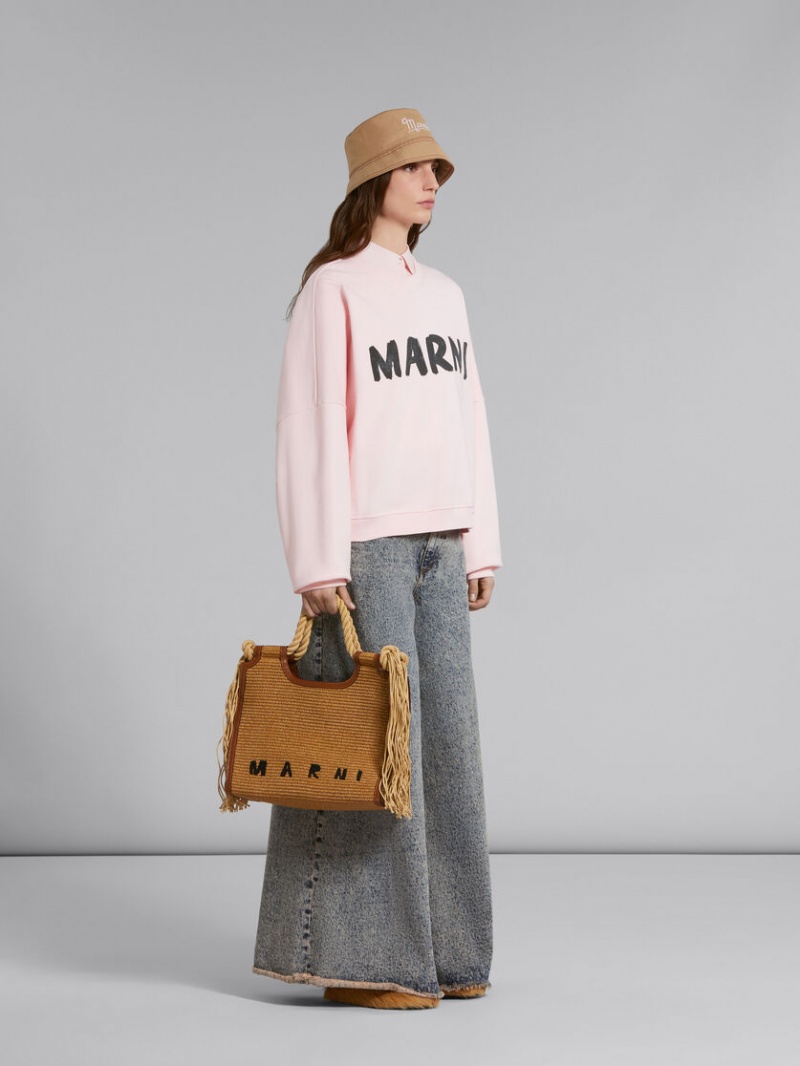 Marni Bio Algodon Sweatshirt With Marni Print Rosas | BMXSO78483