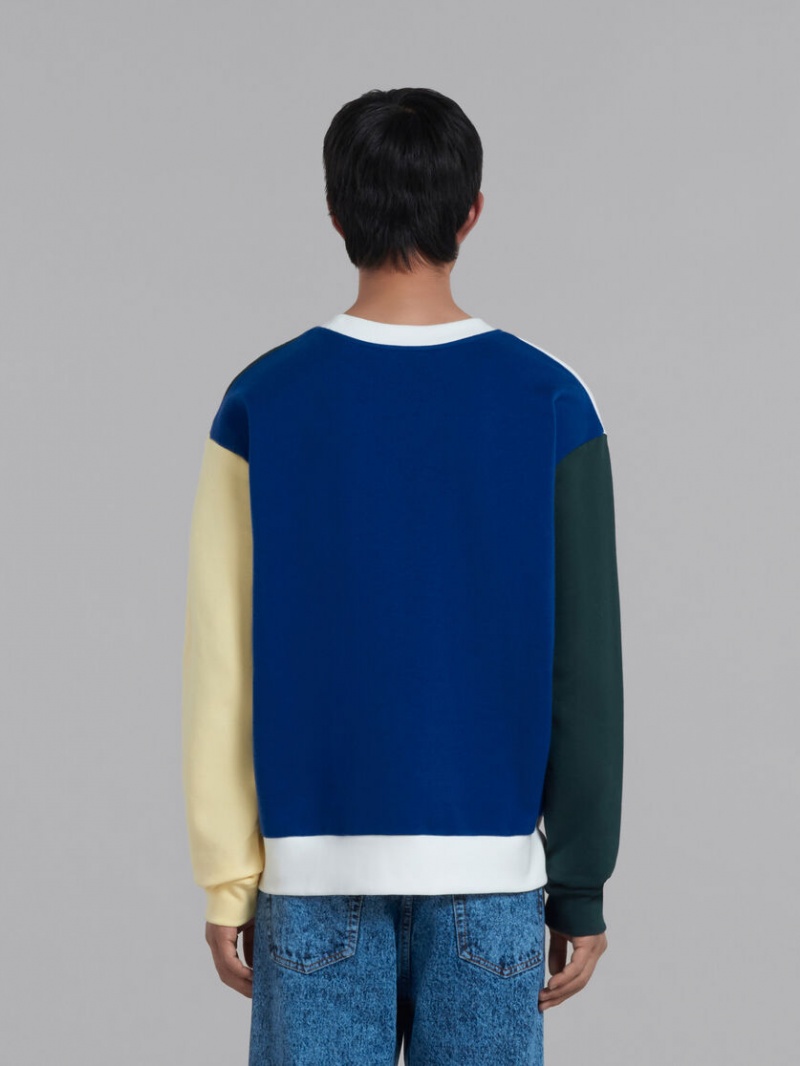 Marni Bio Algodon Sweatshirt With Multi-logo Print Multicolor | XMXBH54086