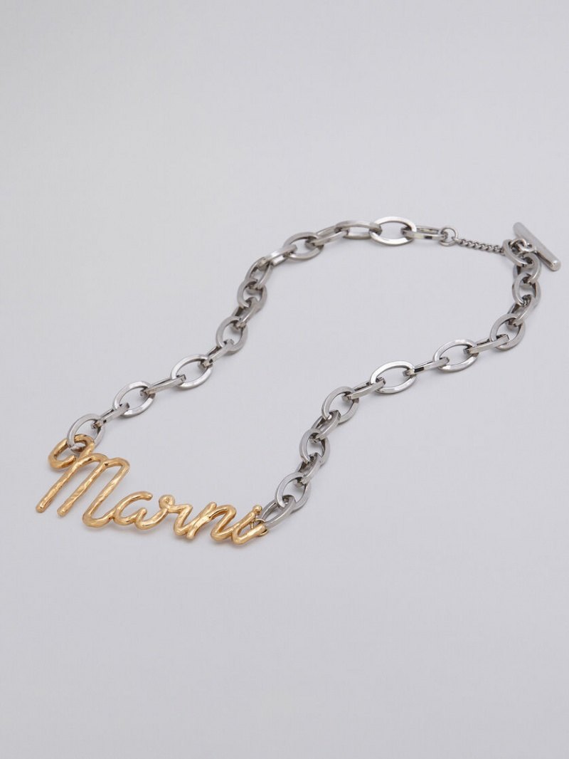 Marni Brass Marni Italic Plateados Dorados | AMXDF56124