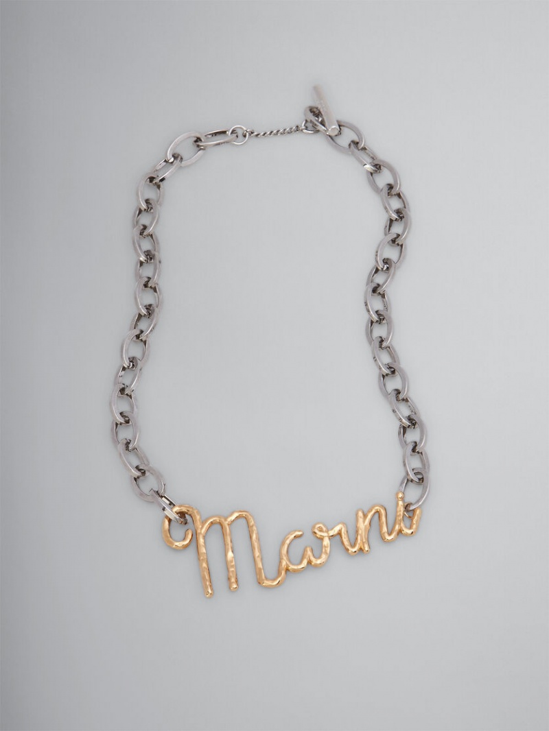 Marni Brass Marni Italic Plateados Dorados | AMXDF56124