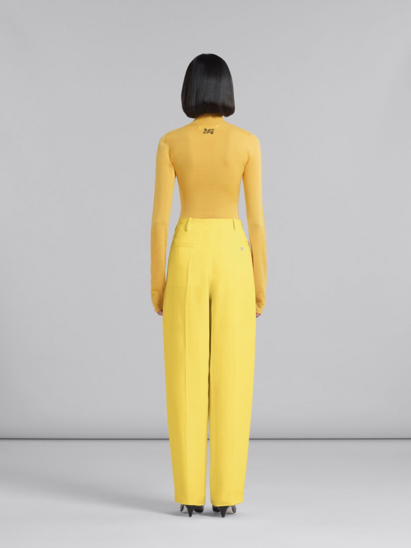 Marni Cady Tailored Trousers Amarillos | GMXEC17800